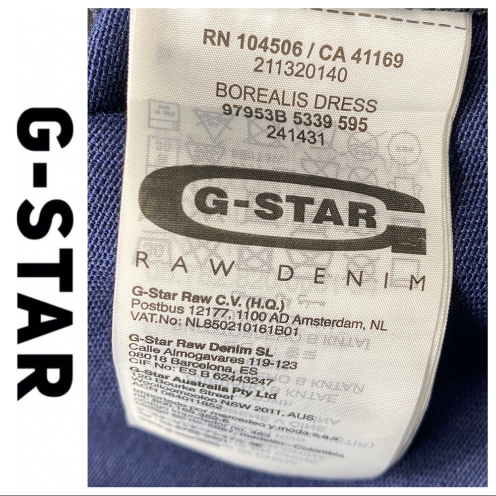 💕SALE💕 G-Star Raw Blue Denim Borealis Dress - Picture 10 of 13